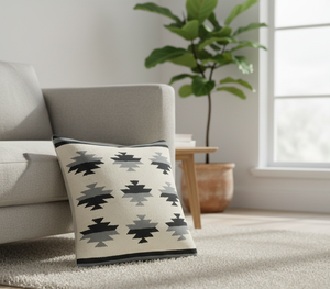 Funda de Cojín de Algodón Tejido, Diseño Floral Cuadrado Moderno, Cierre de Cremallera, Lavable, Personalizable, para Uso en Hoteles, 250g, Cosido - Product Image 4