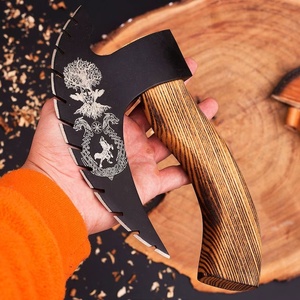 Wholesale Customized Industrial Grade New Arrival OEM Handmade Stainless Steel Hunting Axe Pizza <b>Cutter</b> Kitchen Knife for <b>Men</b> - Product Image 4