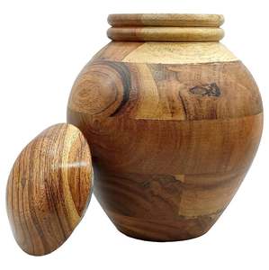 Urnes de crémation en bois moyen pour cendres humaines adultes nouveau Design unique et classique de haute qualité fabriqué en inde vente en gros 2023 - Product Image 3