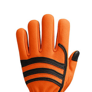 Guantes de seguridad de cuero de vaca de alta calidad con logotipo personalizado Guantes industriales de cuero de vaca de diseño personalizado mejor oferta - Product Image 4