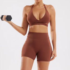 Hot Selling Sand Washing Seamless Yoga Set 6 Pieces Sports Outfit Quick Dry Running Leggings Yoga Set Activewear Sets For Women - Product Image 1