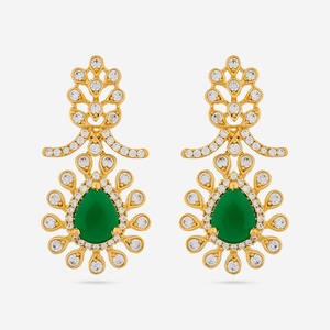 Zircon Vintage Religious Drop <b>Earrings</b> 192612 Flower-shaped Stud <b>Earrings</b> Brass Zinc Alloy Pearl <b>Diamond</b> for Weddings Parties - Product Image 4