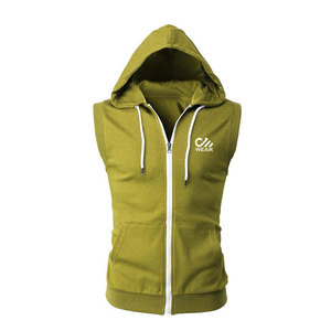 Pakistan Manufacture Men Sleeveless <b>Workout</b> <b>Hoodies</b> Custom Printed Logo Casual Men Sleeveless <b>Hoodies</b> - Product Image 1