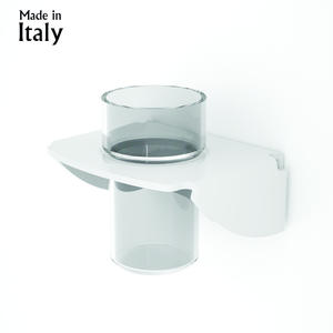 Soporte de almacenamiento de baño multiusos respetuoso con el medio ambiente de vidrio acrílico transparente de diseño italiano moderno - Product Image 1