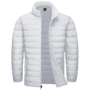 Chaqueta Acolchada Ligera para Hombre, Cuello Alto, Resistente al Agua, Cortavientos, Cierre Completo, Abrigo Cálido para Trabajo al Aire Libre, Informal, de Invierno - Product Image 1