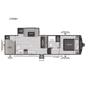Autocaravana Keystone RV Cougar Sport 2700BH Modelo Nuevo 2026, 31 pies 11 pulgadas, Gris, Quinta Rueda - Product Image 1