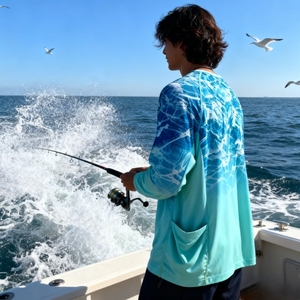 Camiseta de Pesca de Manga Larga para Hombre INDEX SPORTSWEAR, Impresión por Sublimación, UPF 50, Anti-UV, Secado Rápido, Ropa Deportiva para Exteriores - Product Image 3