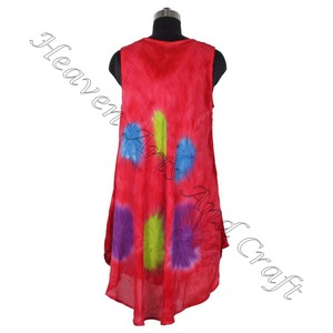 2025 nuevas llegadas Tie Dye rayón mujeres usan paraguas vestido Tie Dye Boho Gypsy vestido rayón ropa de noche mujeres paraguas vestido - Product Image 6