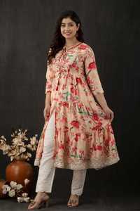 เคอร์ติสผ้าฝ้ายหลายขนาดสำหรับผู้หญิงเสื้อผ้าพิมพ์ลายพื้นเมืองอินเดีย - Product Image 3