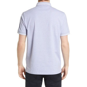 Chemises pour hommes à coupe classique, décontractées, à manches courtes, en Spandex/Coton écologique 200g, 3 boutons, pour le golf, en gros, en promotion - Product Image 2