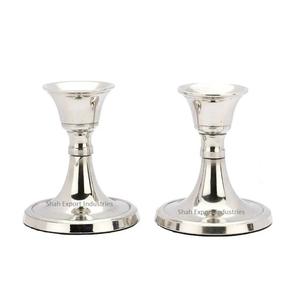 Bougeoir conique en métal d'aspect attrayant cône de bougie de luxe plaqué argent pour la maison et les décorations d'événement de Noël - Product Image 4