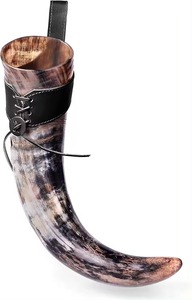 แก้วน้ำวิกิ้งทำจากเขาควายธรรมชาติ ขัดเงา กันน้ำ เหมาะสำหรับการสวมบทบาทและการแสดงเหตุการณ์ทางประวัติศาสตร์ - Product Image 4