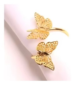 Nouvelle arrivée anneaux de serviette en métal pour les mariages Table gros porte-mouchoirs décoration de fête exquis papillon serviettes anneaux - Product Image 2