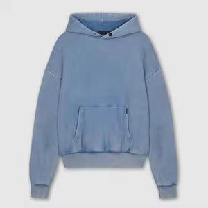 Ensemble de pantalons de survêtement à capuche vintage en détresse pour hommes | Streetwear rétro des années 90 | Pull surdimensionné à épaules tombantes - Product Image 5