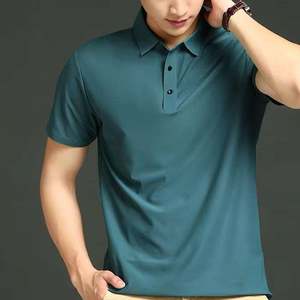 Fabricante personalizado logotipo bordado 100% algodón tejido botón manga corta sólido secado rápido Casual para camisas para hombres - Product Image 4