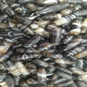 Cuentas de ágata con bandas exquisitas hechas a medida, pulseras y collares con dijes de Estilo Vintage para ocasiones de regalo - Product Image 1