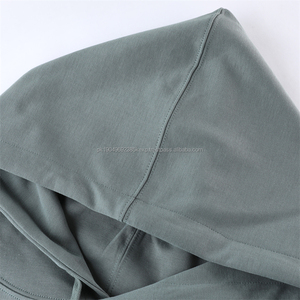 Sweat-shirt à capuche avec impression de logo personnalisée, 100% coton, streetwear lourd, pull uni, lourd, essentiel, ample, pour homme - Product Image 4