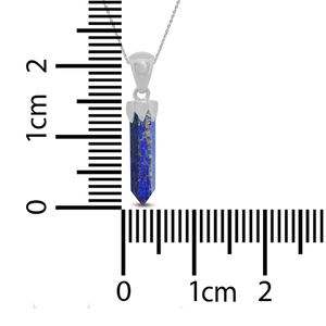 Premium 925 Sterling Silver Fine Pendentif & Charm Lapis Lazuli Gemstone Pencil Cut avec Spring Lock Bezel Setting Pack Of 6 - Product Image 4