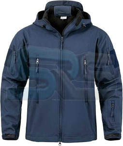Veste Softshell imperméable de couleur unie de haute qualité pour hommes avec tissu respirant coupe-vent Style d'aventure en plein air - Product Image 1