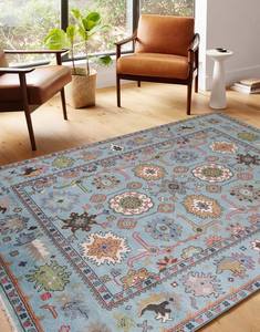 พรมผูกปมสไตล์ตุรกีโบราณสำหรับห้องนั่งเล่นห้องนอนห้องรับประทานอาหาร - Product Image 2