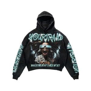 Survêtements personnalisés pour hommes avec logo brodé délavé à l'acide, couleur unie, survêtements personnalisés avec logo imprimé - Product Image 3