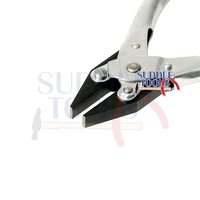 Alicates de acción paralela con punta plana de 140 mm de acero inoxidable para fabricación de joyas DIY, herramientas esenciales con resorte de retorno