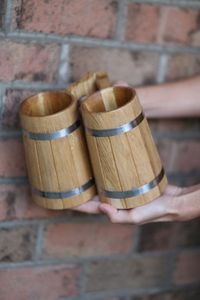 <b>Handmade</b> Ceramic Beer <b>Mug</b> Wood and Handle Handcrafted Wholesale Tankard for Home Use - Product Image 2