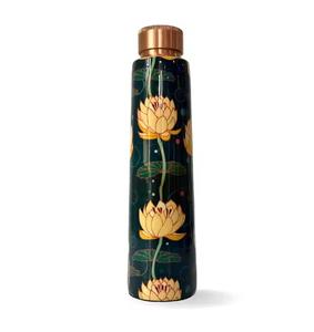 Simple and Elegant Design Sticker Print Pure Copper <b>Water</b> <b>Bottle</b> Customized Sizes Health Benefits <b>Bottle</b> Available for Sell - Product Image 1