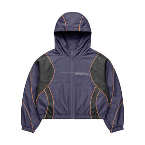 Conjunto Deportivo Personalizado de Chaqueta y Pantalones Cortavientos de Nailon con Cierre para Hombre, Resistente al Viento, para Entrenamiento - Product Image 4