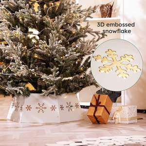 Collier d'arbre en métal pour la base d'arbre de style ferme de Noël Accessoire de vacances décoratif Design durable - Product Image 5