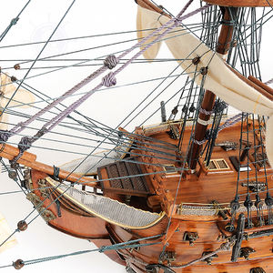 Réplica Náutica de Madera de Cedro del HMS Victory, Decoración Antigua Coleccionable, Regalo Temático, Soporte de Exhibición para Hogar u Oficina, Artesanía - Product Image 4