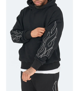 ชุดวอร์มผ้าฝ้ายพิมพ์ลายพัฟกับแสงแดดสำหรับผู้ชายกางเกงขาบานออกแบบได้ตามต้องการ - Product Image 5