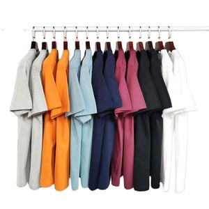 Venta al por mayor de alta calidad de encargo 250gsm pesado de algodón de los hombres de gran tamaño camiseta elegante informal disponible Streetwear colores - Product Image 6