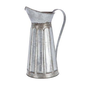 <b>Iron</b> Pitcher Decorative Galvanized Metal <b>Water</b> Pitcher with Large Handle Perfect for Home Resurgent Use - Product Image 5