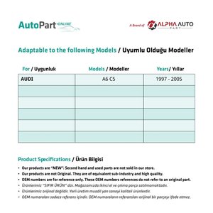 Kit de reparación de vidrio de puerta Delantera-derecha e izquierda para Audi A6 (envío desde el fabricante de Turquía) Código de producto: FD112940 - Product Image 2