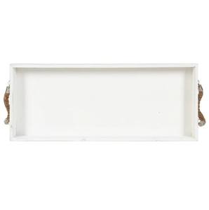 Nouvelle arrivée Plateau de service en bois d'acacia fait à la main avec poignées en métal-Plateau plat décoratif polyvalent pour la maison et l'extérieur - Product Image 4