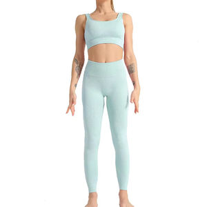 High Quality XXL <b>Ladies</b> Plus Size <b>Sports</b> <b>Bra</b> Leggings Custom Front Heat-Transfer Scrunch Yoga Gym Wear Breathable Light Support - Product Image 4