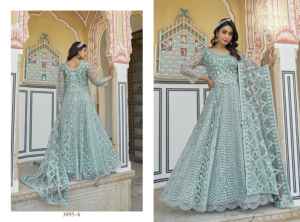 ชุด anarkali ตาข่ายลายผีเสื้อและชุดงานแต่งปักลาย - Product Image 2