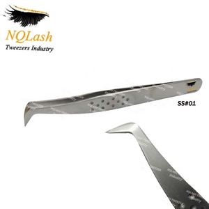 NQLASH — pincettes pour Extension de cils en acier inoxydable, pinces à épiler, nouveau modèle, prix d'usine, logo personnalisé - Product Image 2