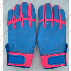 Gants de frappeur bleu et rose pour bébé, manchette courte, conception de logo personnalisé, gants de frappeur de baseball pour jeunes et joueurs adultes - Product Image 5