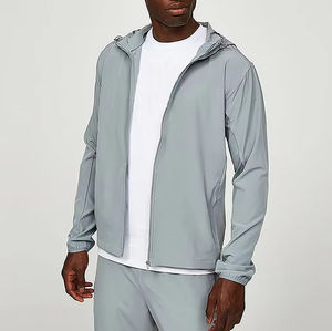 Survêtement à fermeture éclair pour hommes, épaules tombantes, tissu doux oversize, fabricants de vêtements, poids lourd 100% coton à manches longues pour hommes - Product Image 2