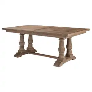 Banquet Rustic Hard Solid Wood Country Style Farmhouse Dining Tables For Wedding Event Party