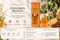 Diffuseur de parfum en bâtonnets à la cannelle et à l'orange, marque privée, 250 ml |   Parfum d'ambiance pour la maison aux senteurs d'agrumes et épicées |   Fabricant OEM Espagne