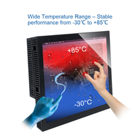 Monitor Táctil Industrial para Exteriores de 21.5 Pulgadas, Multitáctil de 10 Puntos, Resistente al Agua IP65, Montaje en Panel, Pantalla Táctil para Kiosco
