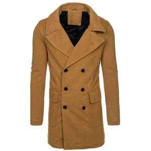 Dernière conception 2025 printemps hiver haute qualité hommes durable laine décontracté Slim Fit Long manteau de laine pour hommes - Product Image 1