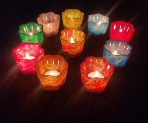 Custom 2023 Latest Multi-colored Marbleized High-Quality Handmade Decorative Multi-purpose Small <b>Square</b> Petal Candle <b>Glass</b> Jar - Product Image 3