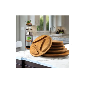 Marmite en bois d'acacia massif Tapis de dessous de plat pour pièce de design d'hôtel de restaurant avec vente - Product Image 1