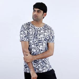 T-shirt décontracté à manches courtes multi-couleurs surdimensionné pour homme, 100% coton, t-shirt respirant, vente en gros - Product Image 2