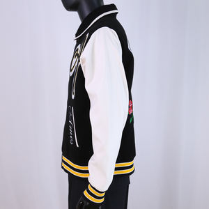 Veste de baseball classique pour homme en laine et polyester, style rétro universitaire, imperméable à l'avant, écologique - Product Image 4