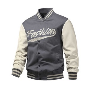 Graffiti Varsity Jacket Hommes Baseball À Capuche Polyester/Coton Enduit Respirant Coupe-Vent Fermeture Éclair École Universitaire - Product Image 1